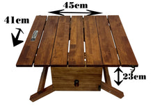 画像をギャラリービューアに読み込む, 【納期 ２週間程】　ハンディ　テーブル【ダークメープル】※木材質　メルクシパイン（made in Japan）カラクリ折りたたみテーブル