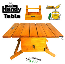 画像をギャラリービューアに読み込む, 【納期 ２週間程】ハンディピクニックテーブル　【ハニーメープル】※木材質　メルクシパイン（made in Japan）カラクリ折りたたみテーブル